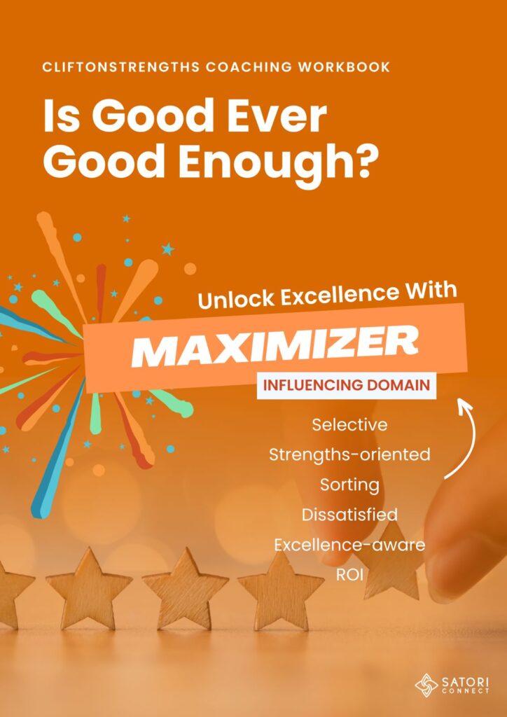CliftonStrengths Maximizer theme icon representing excellence, quality, and growth potential